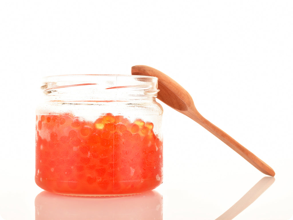 coho caviar in a jar - Ikura
