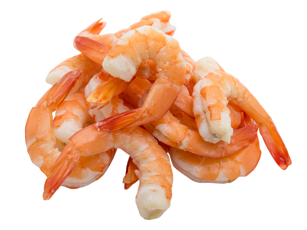 cooked white shrimp