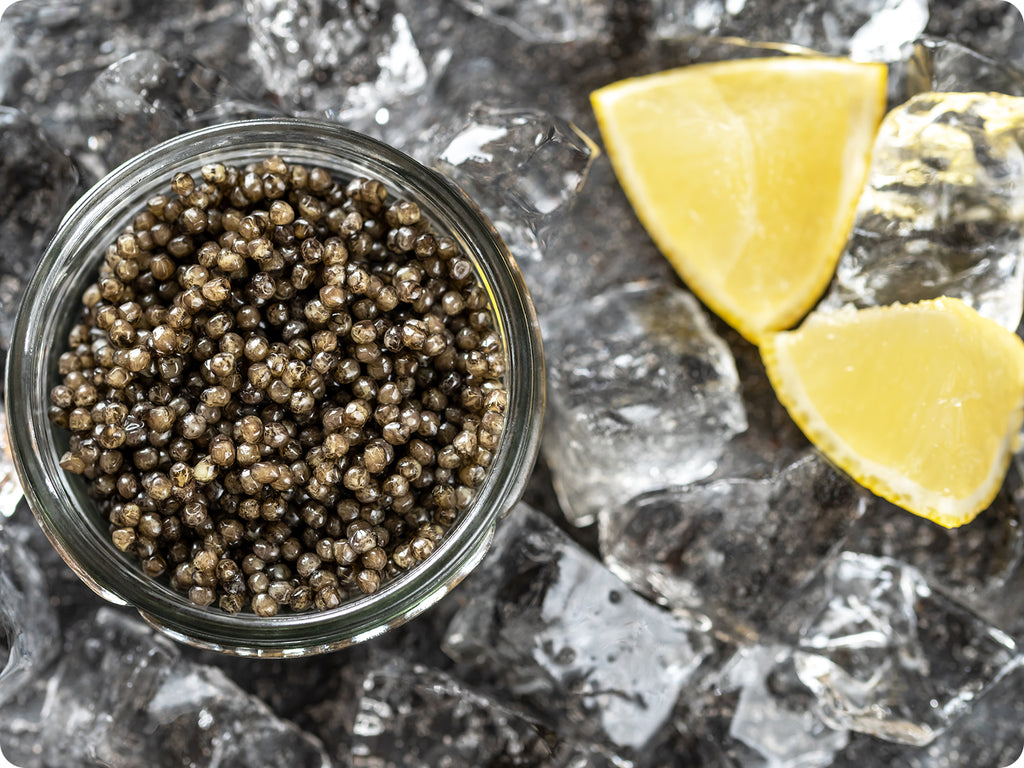 osetra caviar on ice