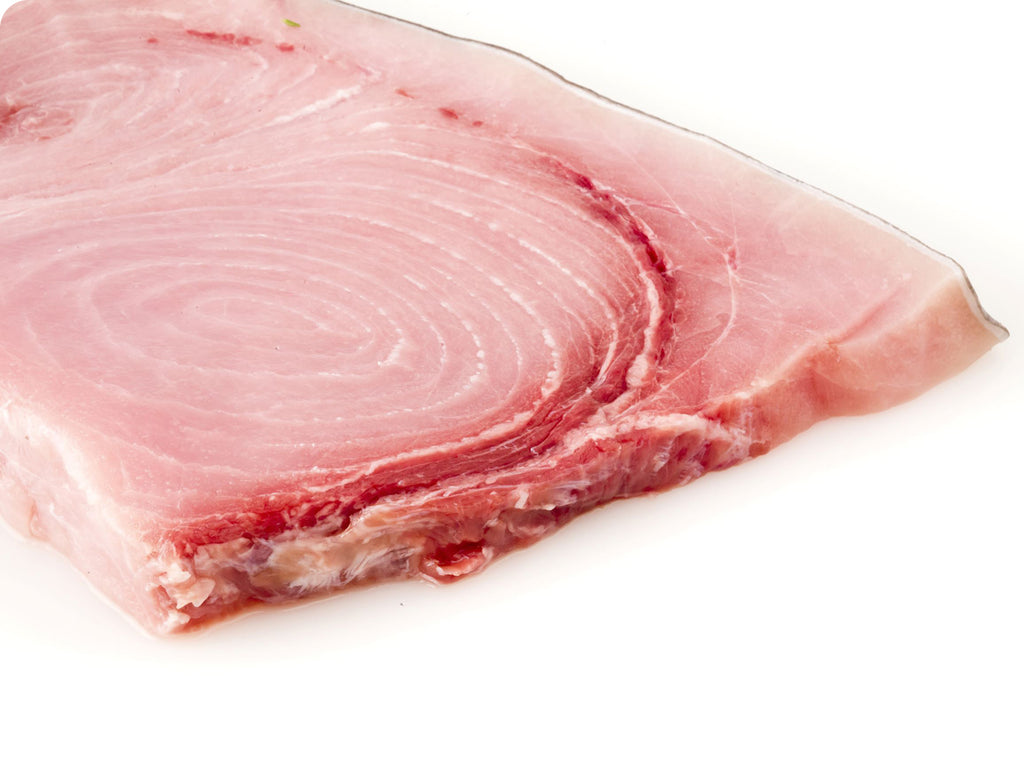 thinly cut swordfish steak